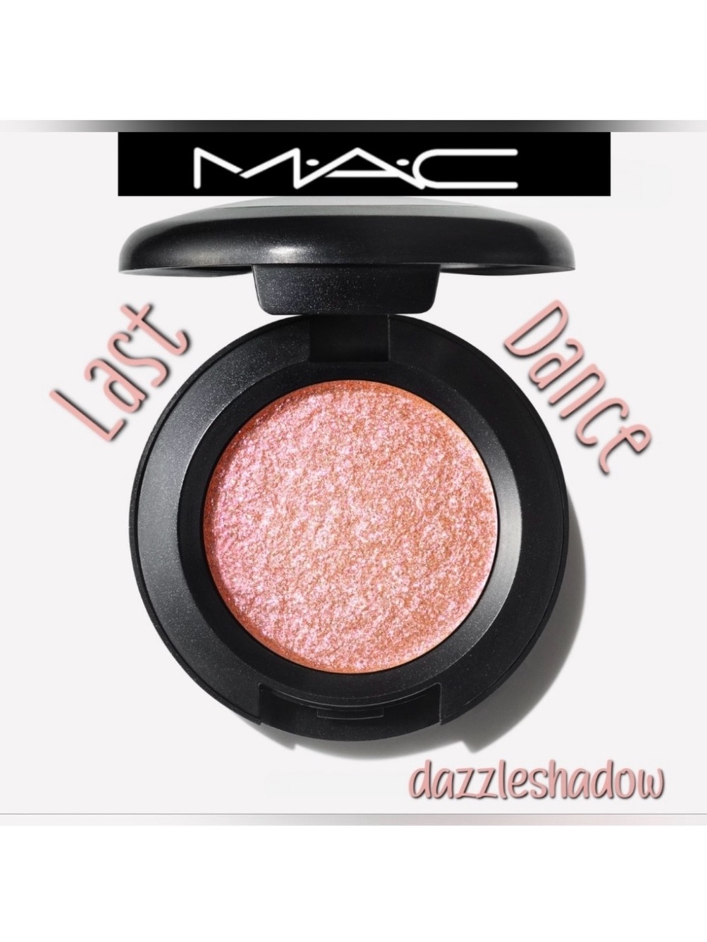 Mac Cosmetics Dazzleshadow Last Dance Peach Beige Pink Sparkles Brand New In Box
